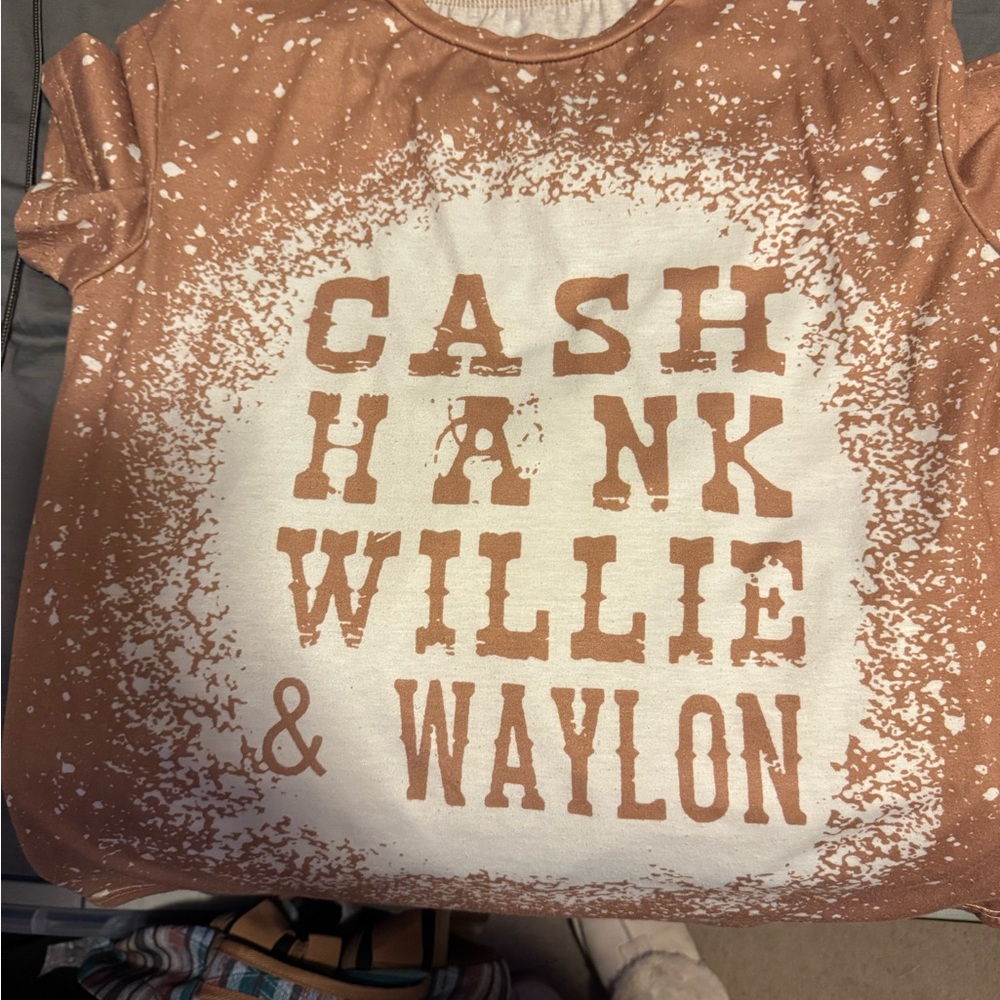 Vintage Brown and White Short Sleeve Tee
